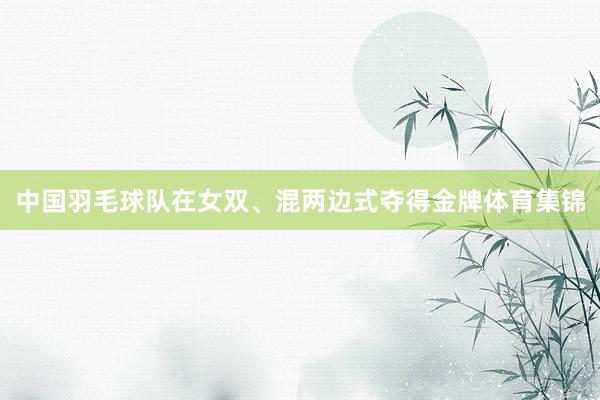 中国羽毛球队在女双、混两边式夺得金牌体育集锦