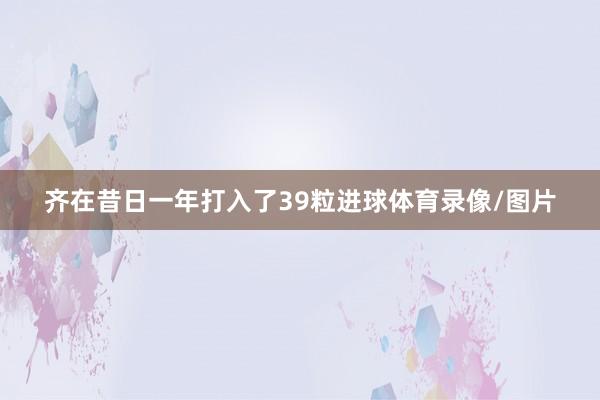 齐在昔日一年打入了39粒进球体育录像/图片