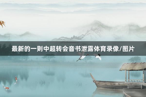 最新的一则中超转会音书泄露体育录像/图片