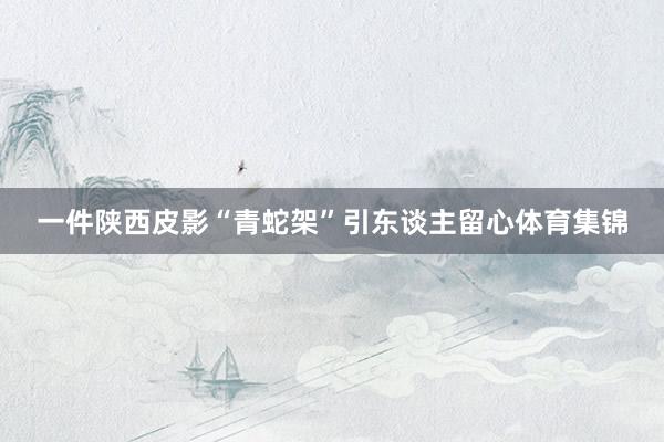 一件陕西皮影“青蛇架”引东谈主留心体育集锦