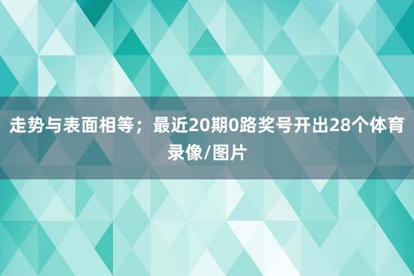 走势与表面相等;最近20期0路奖号开出28个体育录像/图片