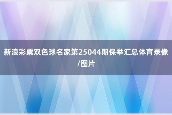 新浪彩票双色球名家第25044期保举汇总体育录像/图片