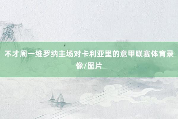 不才周一维罗纳主场对卡利亚里的意甲联赛体育录像/图片