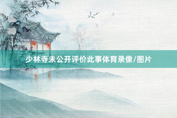 少林寺未公开评价此事体育录像/图片