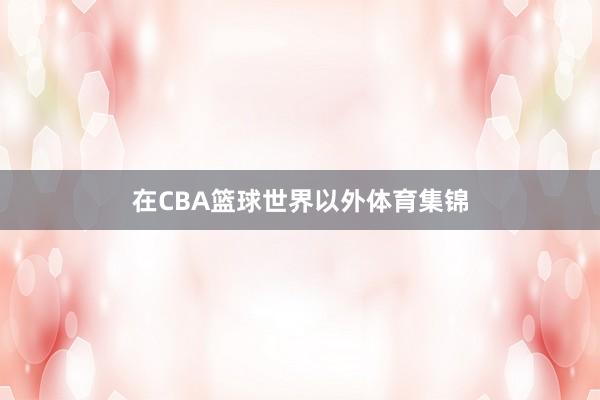 在CBA篮球世界以外体育集锦