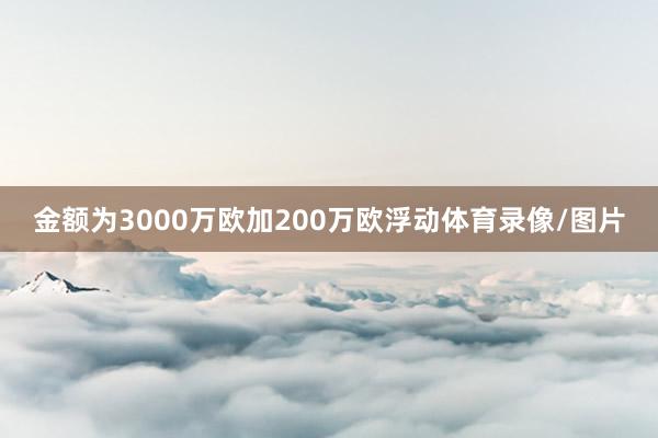 金额为3000万欧加200万欧浮动体育录像/图片