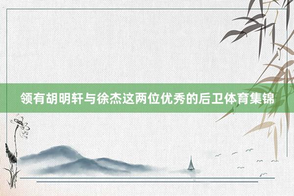 领有胡明轩与徐杰这两位优秀的后卫体育集锦