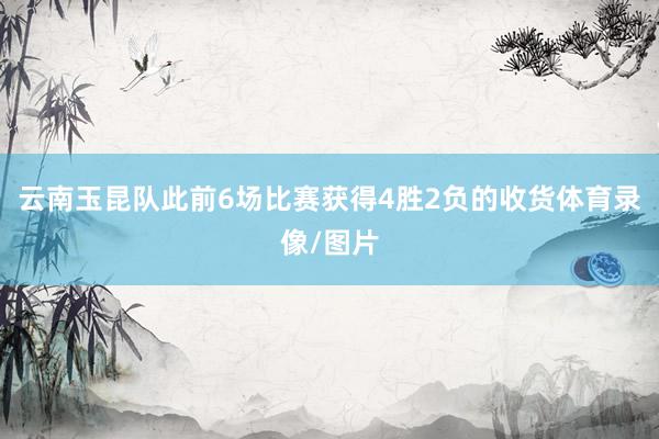 云南玉昆队此前6场比赛获得4胜2负的收货体育录像/图片