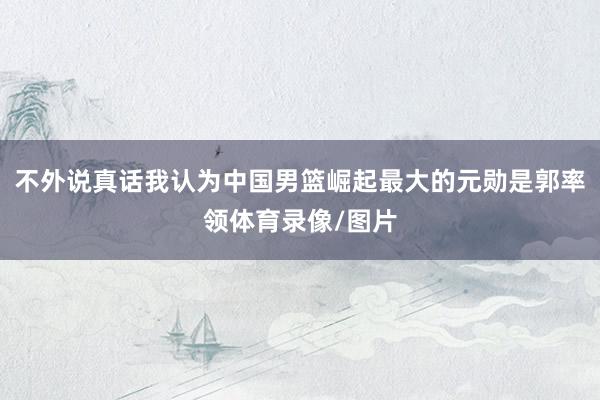 不外说真话我认为中国男篮崛起最大的元勋是郭率领体育录像/图片