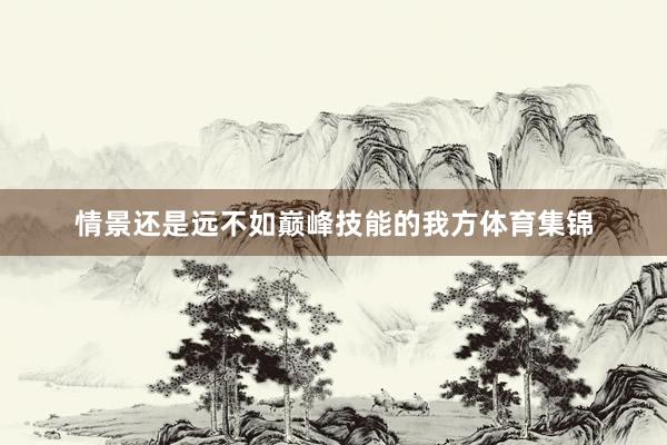 情景还是远不如巅峰技能的我方体育集锦