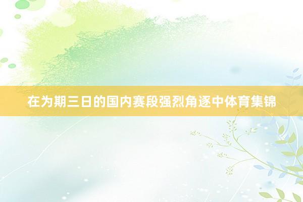 在为期三日的国内赛段强烈角逐中体育集锦