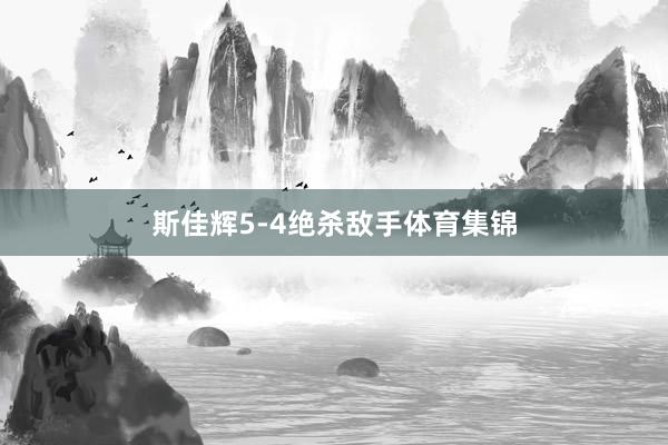 斯佳辉5-4绝杀敌手体育集锦